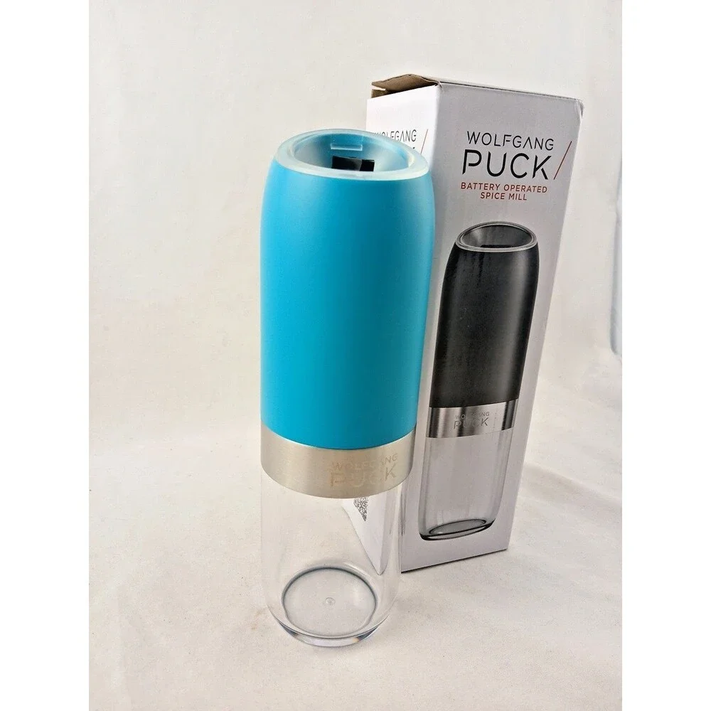 NEW Wolfgang Puck Electric Gravity Spice Mill Turquoise SWP2SM25